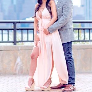 Maxi Dress - Peach - Size: XS